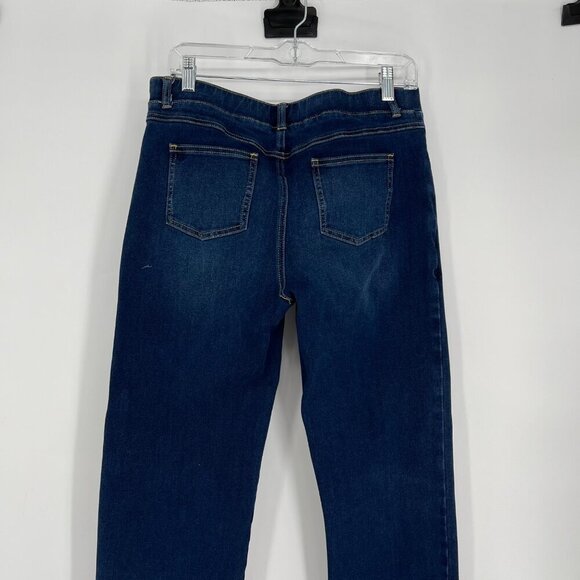 Betabrand Women's Blue Straight Leg 4‎ Pocket Denim Jeans L - Picture 3 of 8